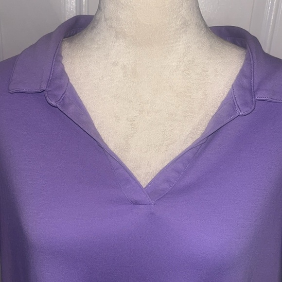Isaac Mizrahi Live! Women’s Short Sleeve Pima Cotton Polo Top size 1X - Picture 3 of 7